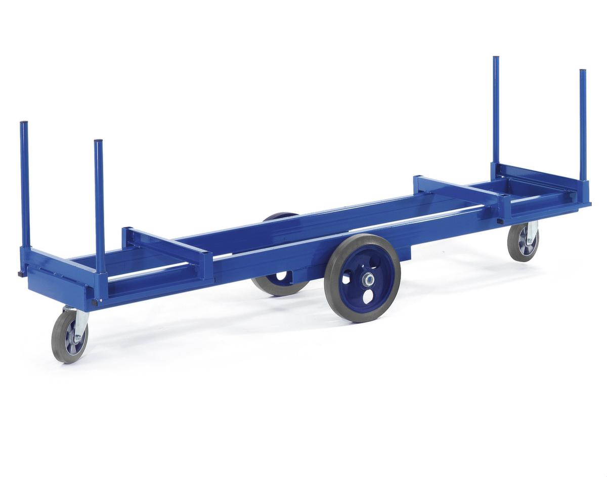 Rollcart Langmateriaalwagen met 2 bakken en 4 rongen, draagvermogen 2000 kg, laadvlak lengte x breedte 2500 x 600 mm  ZOOM