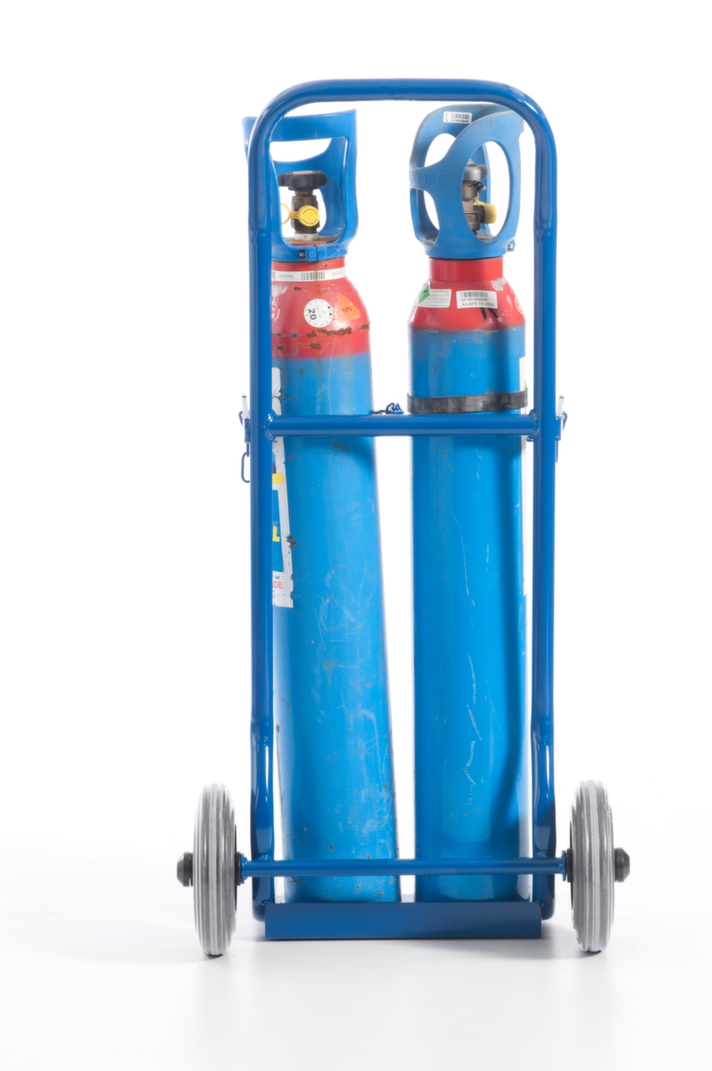 Rollcart Flessenwagen, voor 2x10 l fles, TPE-banden  ZOOM