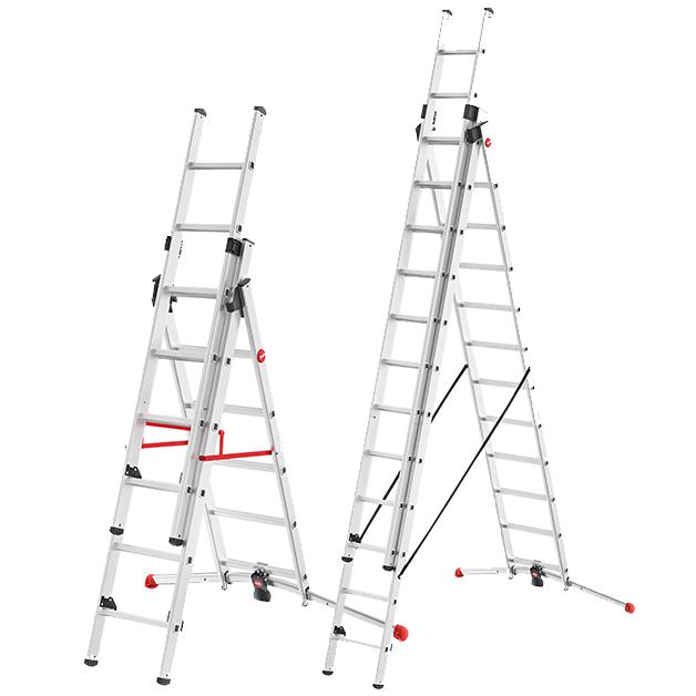 Hailo Driedelige multifunctionele reformladder S100 Profilot  ZOOM