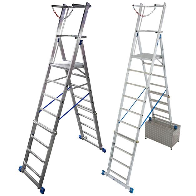 Krause Verrijdbare uitschuifbare platformladder STABILO® Professional  ZOOM