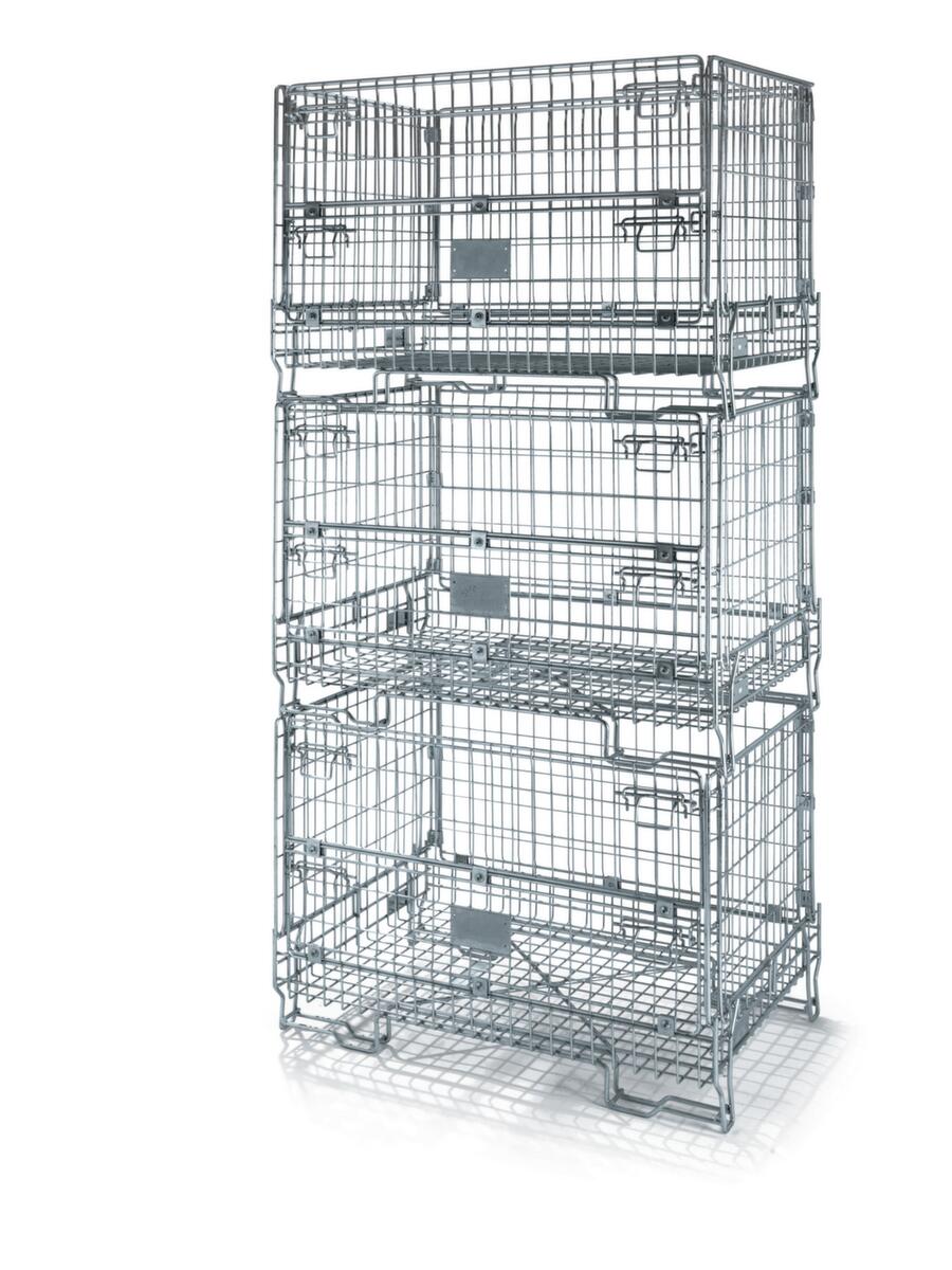 Vouwbare gaasboxpallet met uitneemklep, lengte x breedte 1198 mm x 805 mm  ZOOM