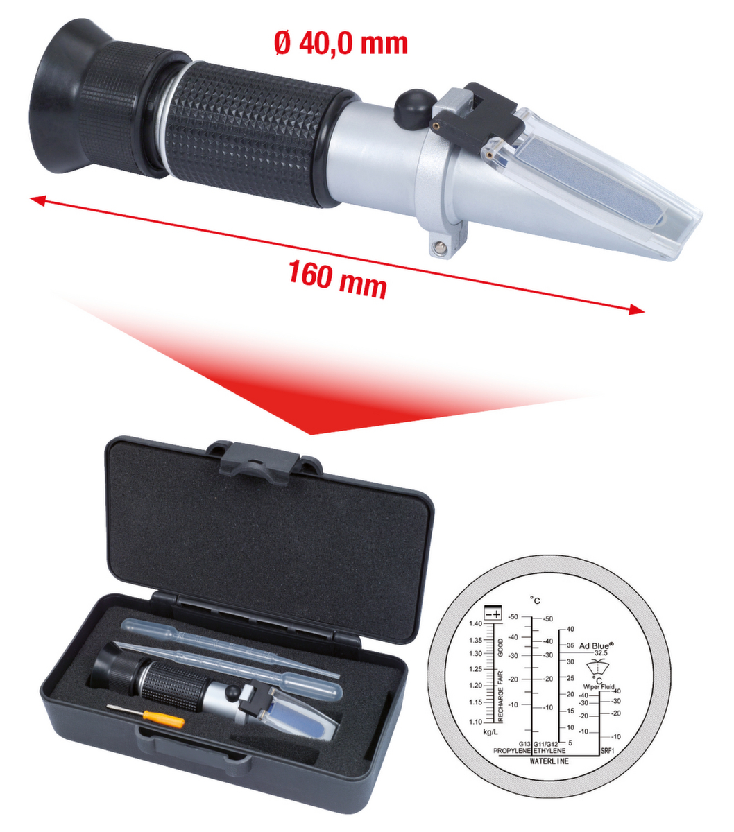 Refractometer - optische tester voor batterijvloeistof  ZOOM