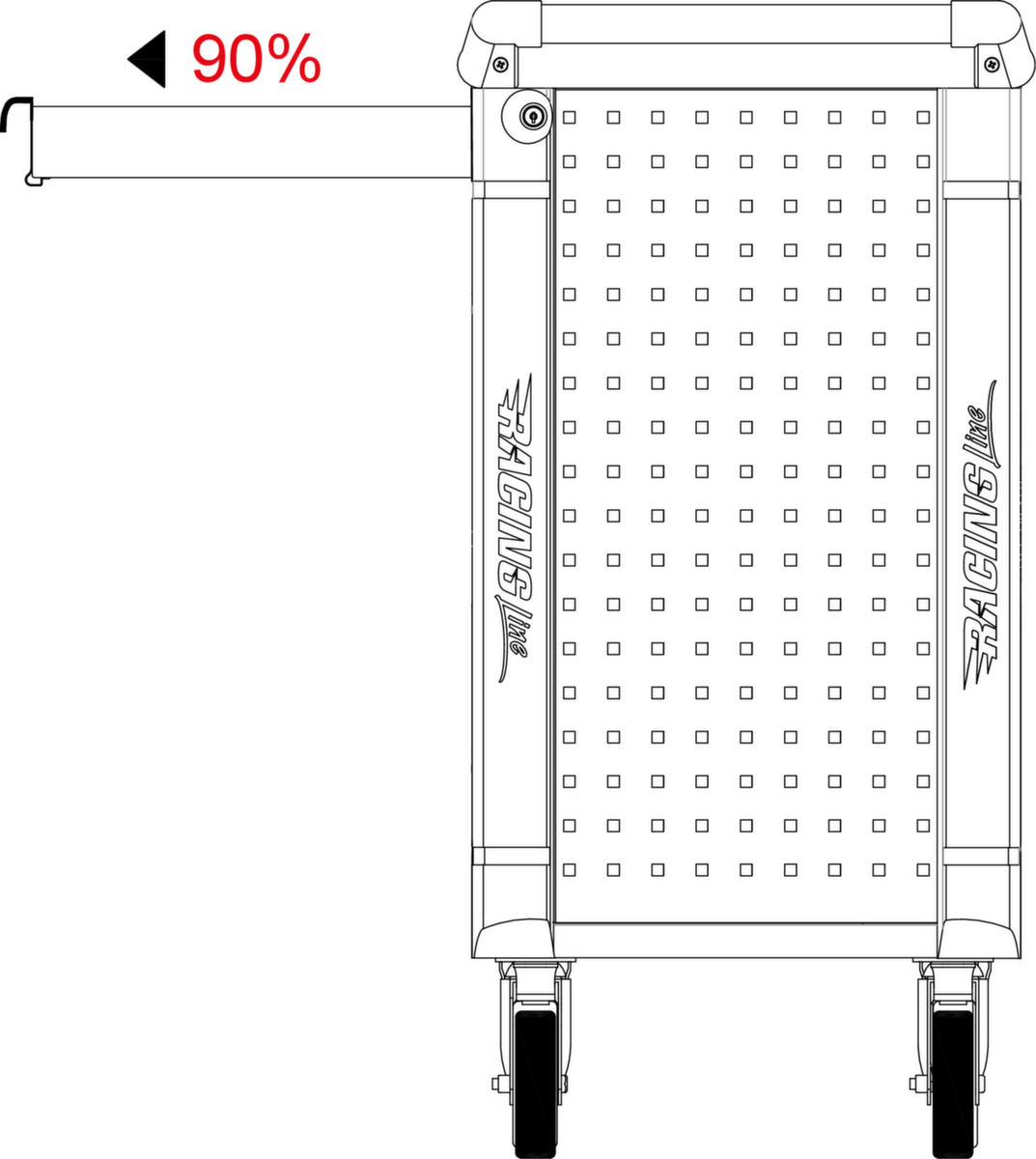 KS Tools Gereedschapswagen RACINGline, 7 lade(n) ZOOM