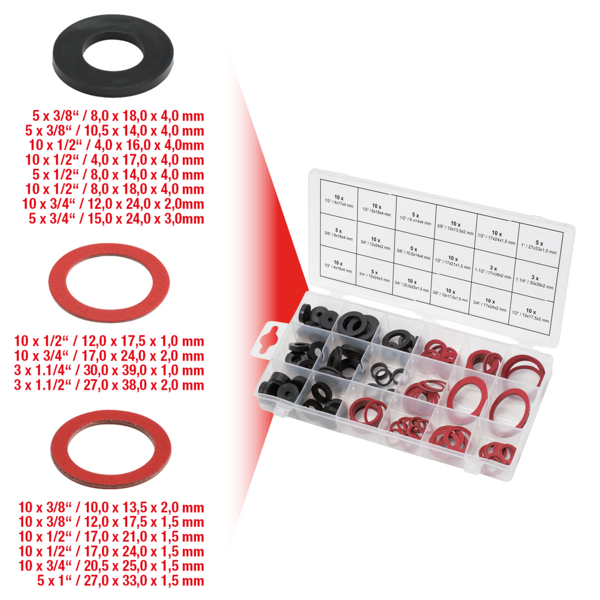 Assortiment sanitaire afdichtringen  ZOOM