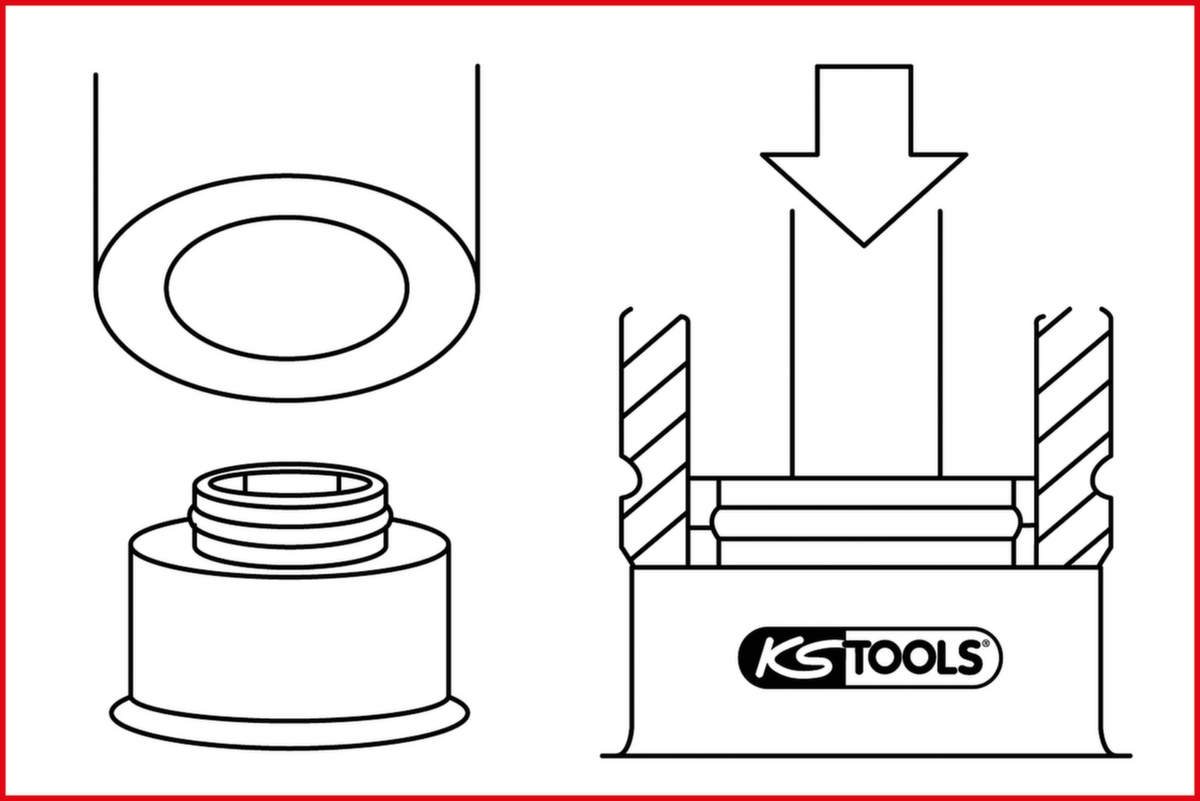 Klepsteel afdichtingsring gereedschap set  ZOOM