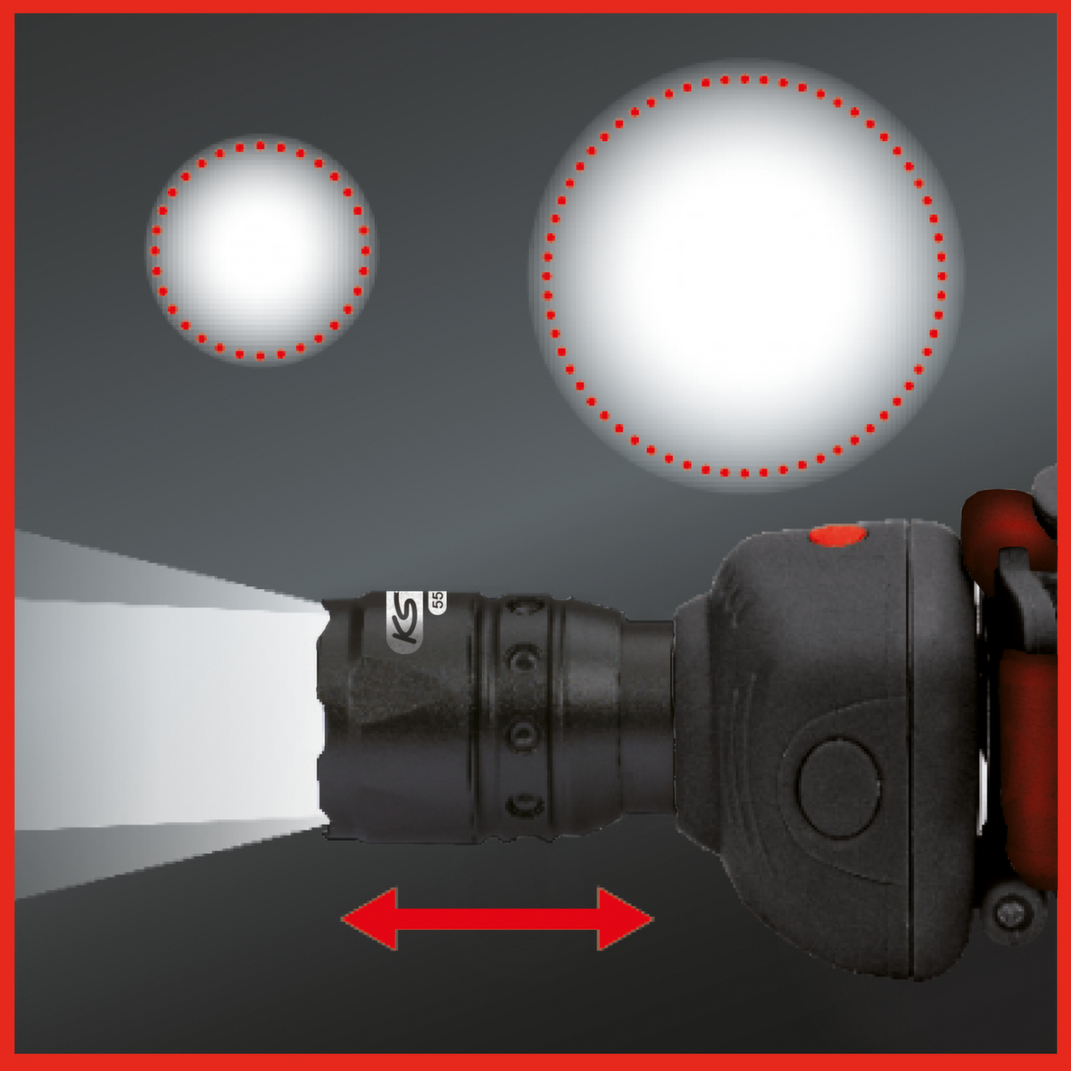 perfectLight hoofdlamp met focus 140 lumen  ZOOM