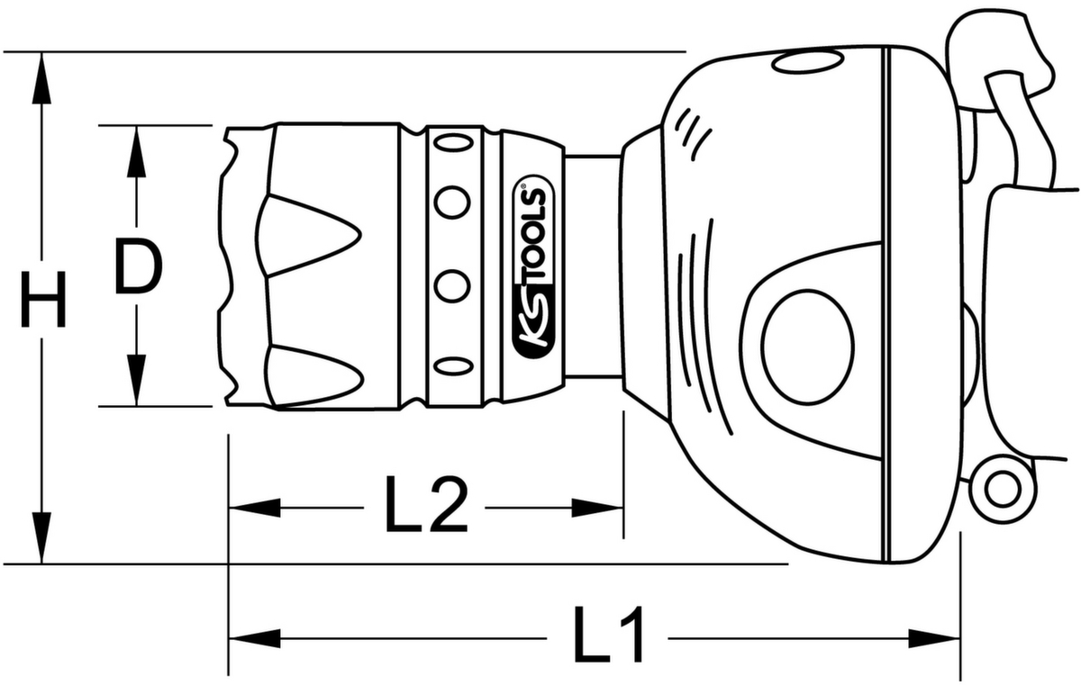 perfectLight hoofdlamp met focus 140 lumen  ZOOM