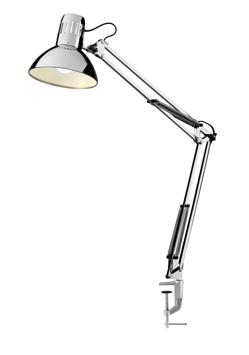 Hansa LED-architectenlamp Manhattan met klemvoet, licht neutraalwit, chroom