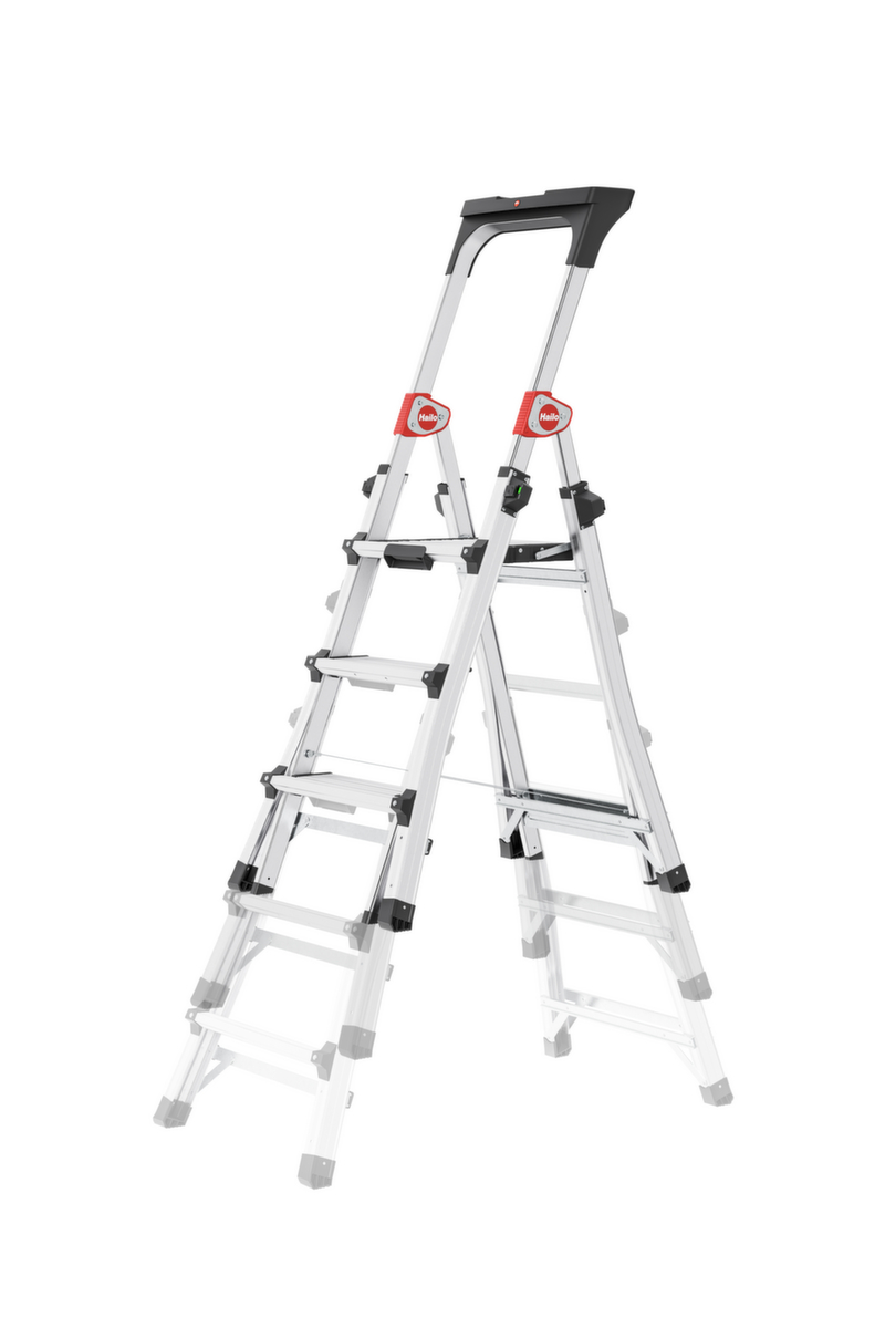 Hailo Telescopische platformladder TopLine TL100, 3 - 5 brede treden