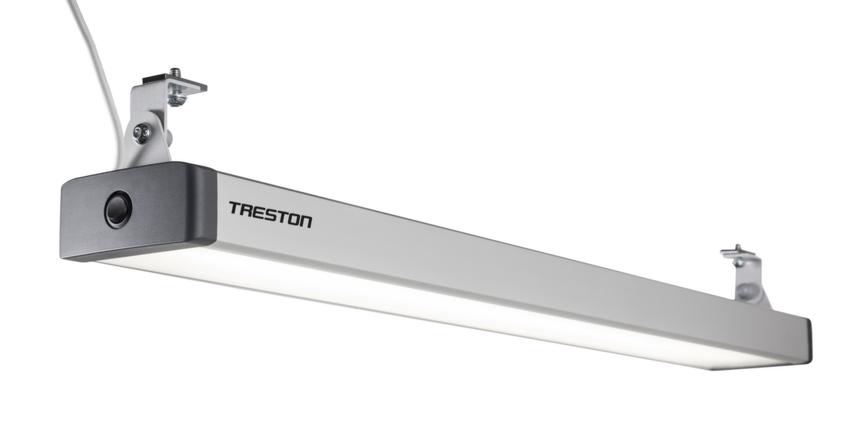 Treston LED-werkpleklamp QuatreX, lichtgrijs  ZOOM