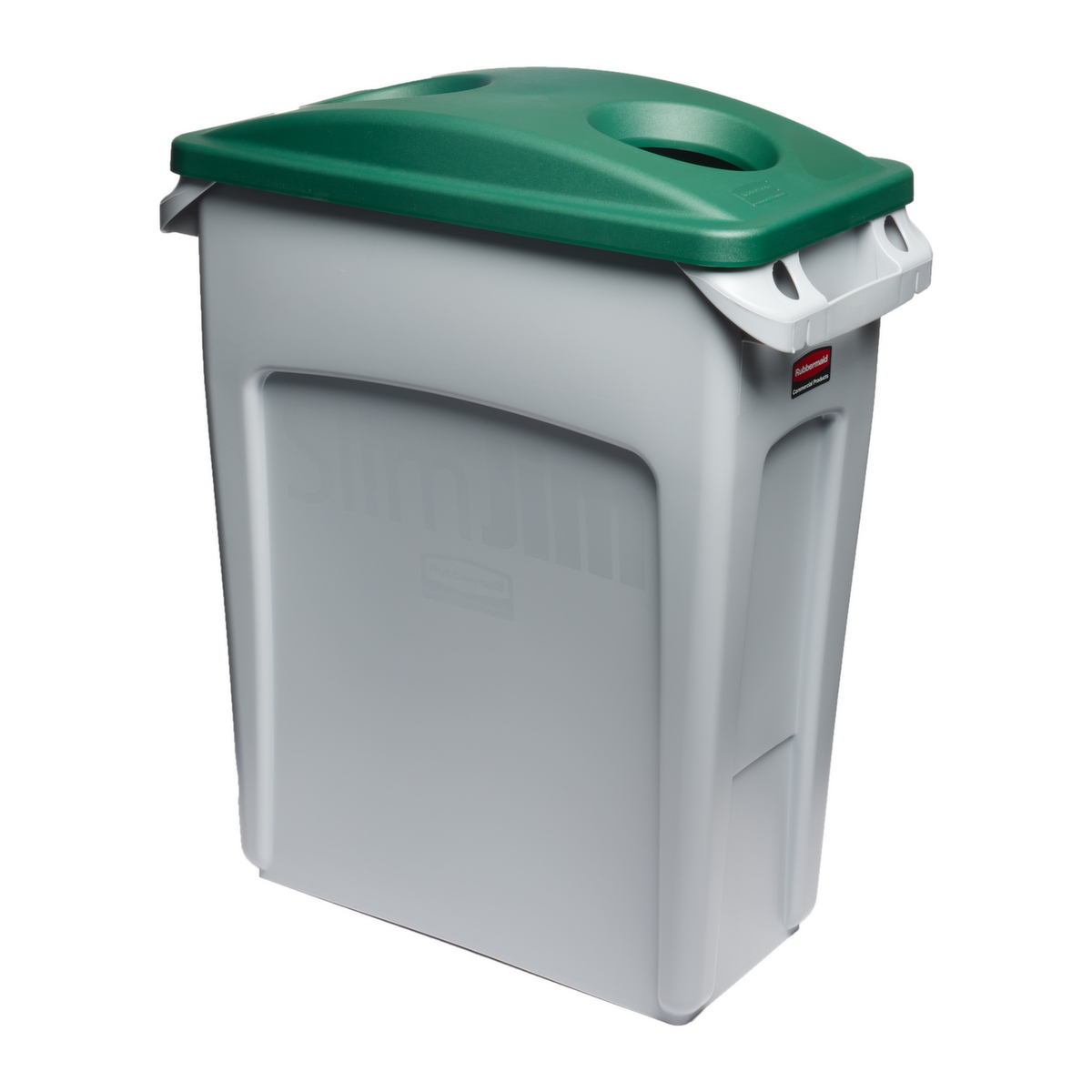 Rubbermaid Deksel Slim Jim® voor flesseninworp voor afvalverzamelaar, groen  ZOOM