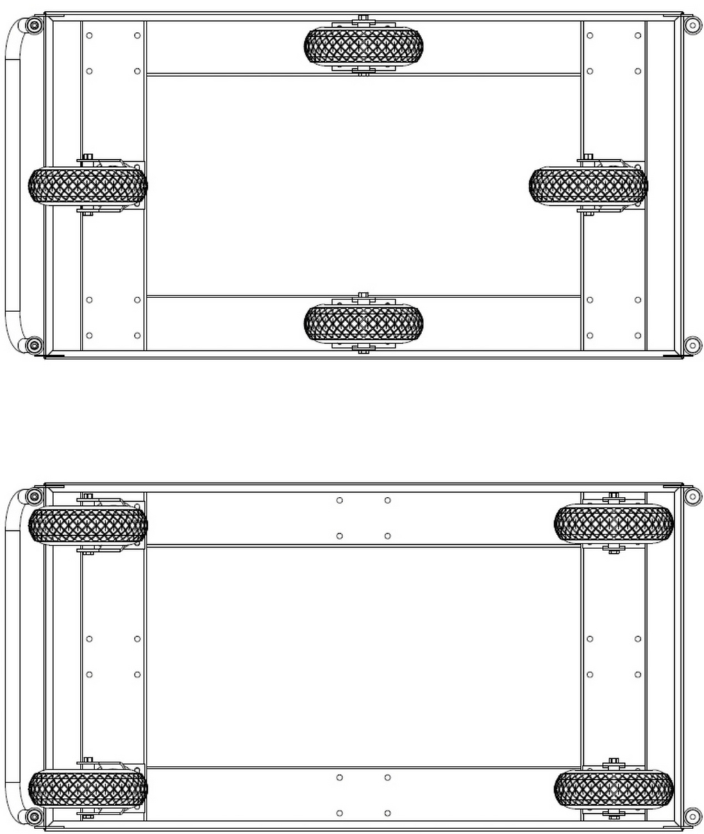 Duwbeugelwagen met stalen laadvlak, draagvermogen 1200 kg, laadvlak lengte x breedte 1400 x 760 mm  ZOOM