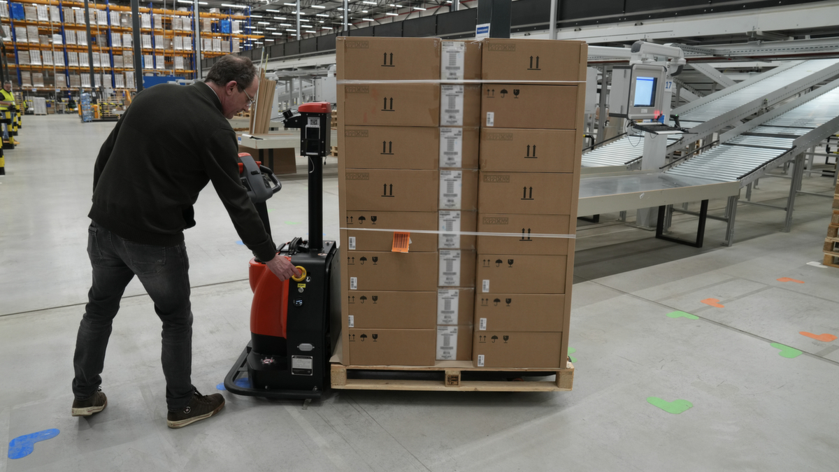 EP Zelfrijdende elektrische palletwagen XP15+, 1500 kg draagvermogen, polyurethaan/polyurethaan  ZOOM