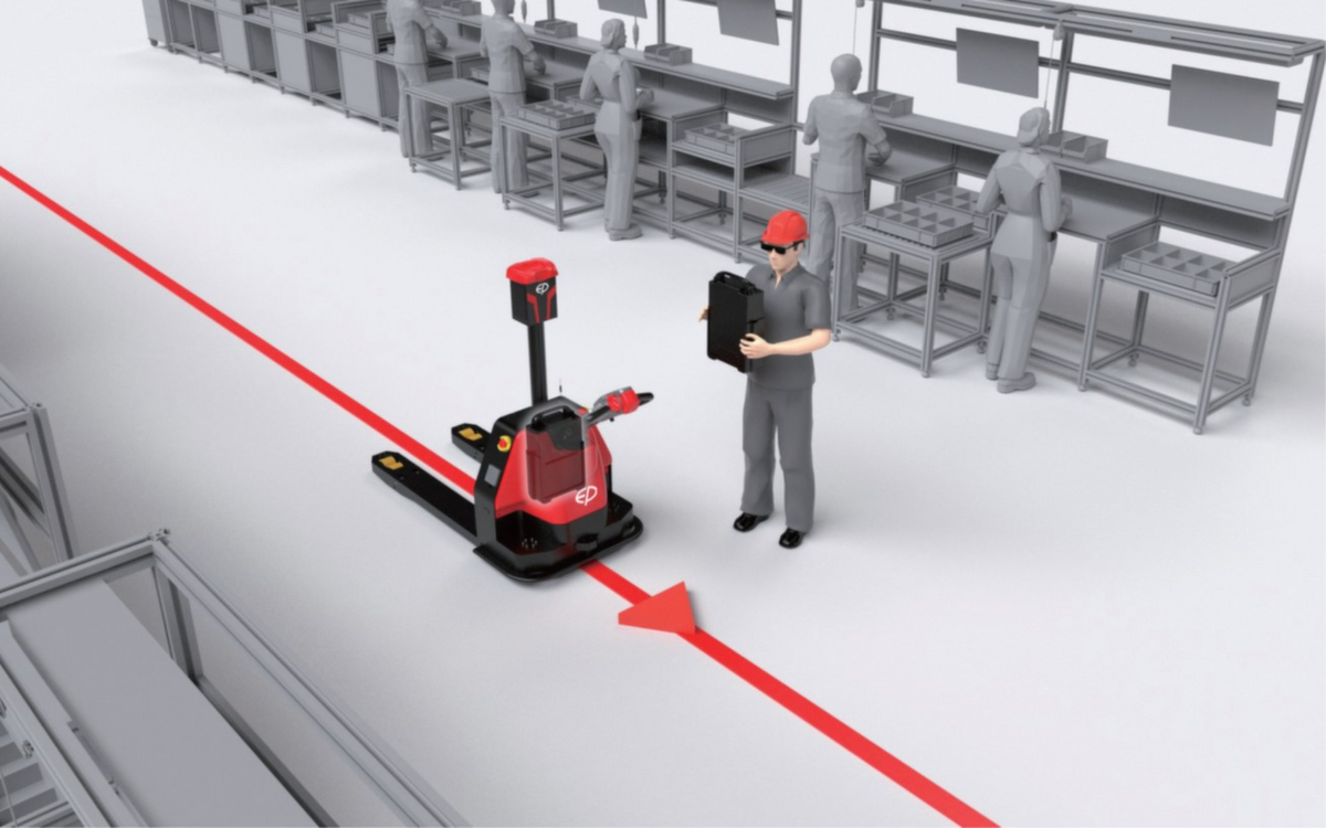 EP Zelfrijdende elektrische palletwagen XP15+, 1500 kg draagvermogen, polyurethaan/polyurethaan Missing translation ZOOM